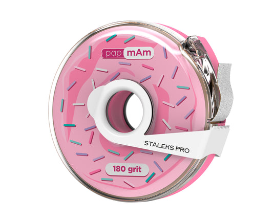 Staleks Disposable white abrasive tape papmAm EXPERT 180 grit in a plastic case
