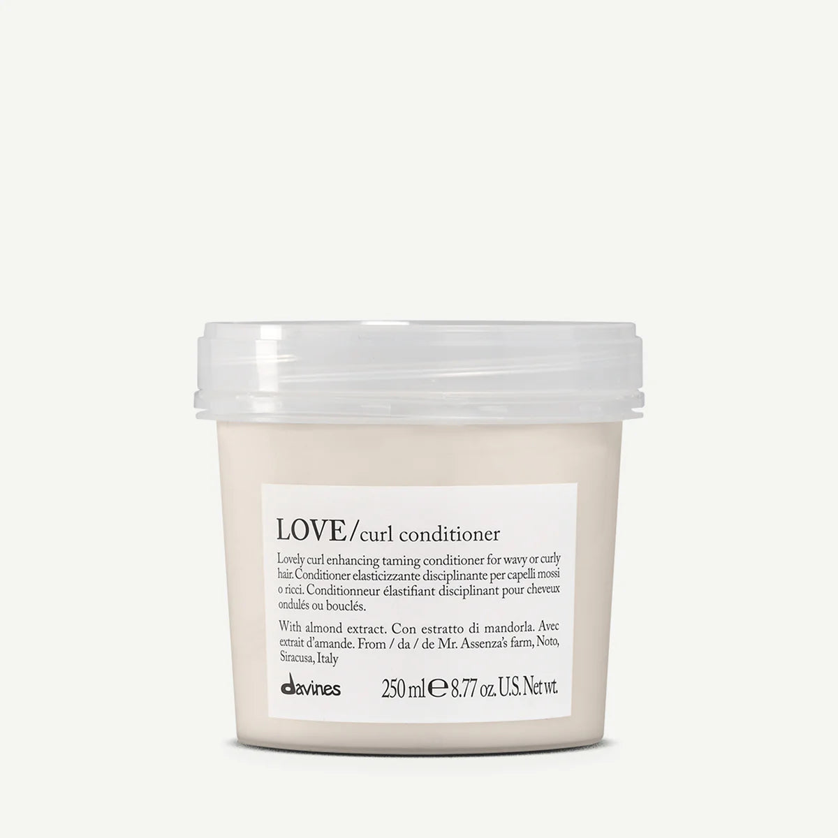 Davines LOVE curl enhancing taming conditioner for wavy or curly hair jar