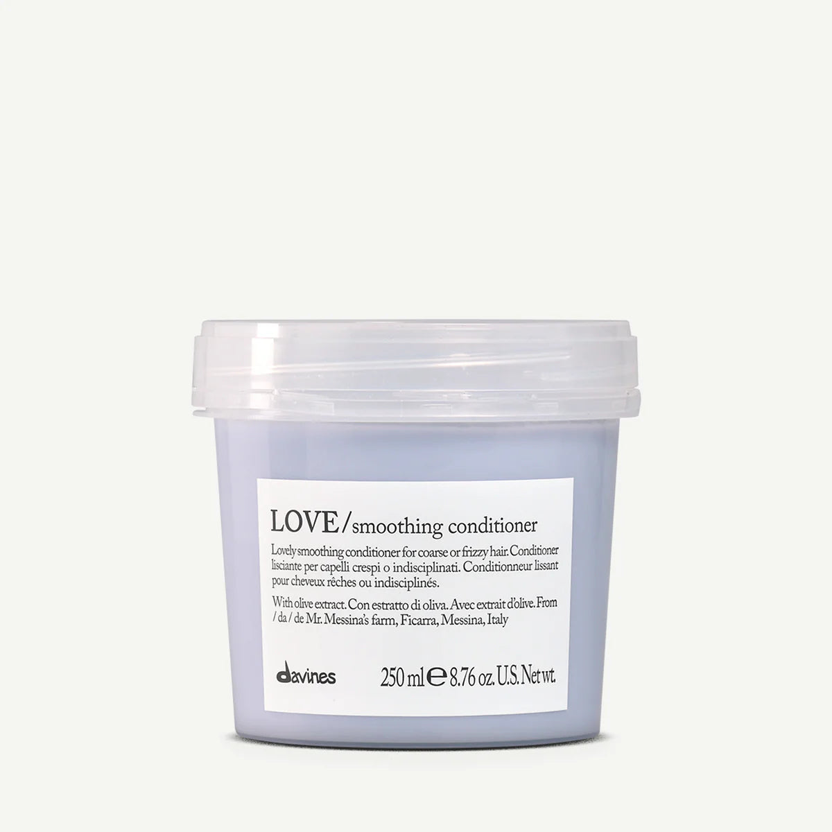 Davines LOVE smoothing conditioner jar for coarse or frizzy hair