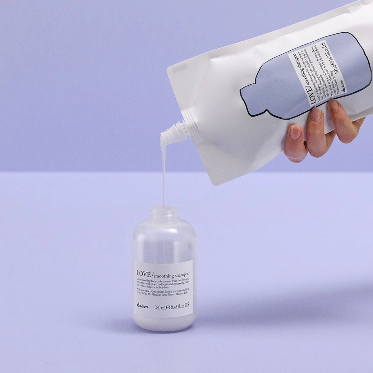 Refill Davines LOVE smoothing shampoo for coarse or frizzy hair