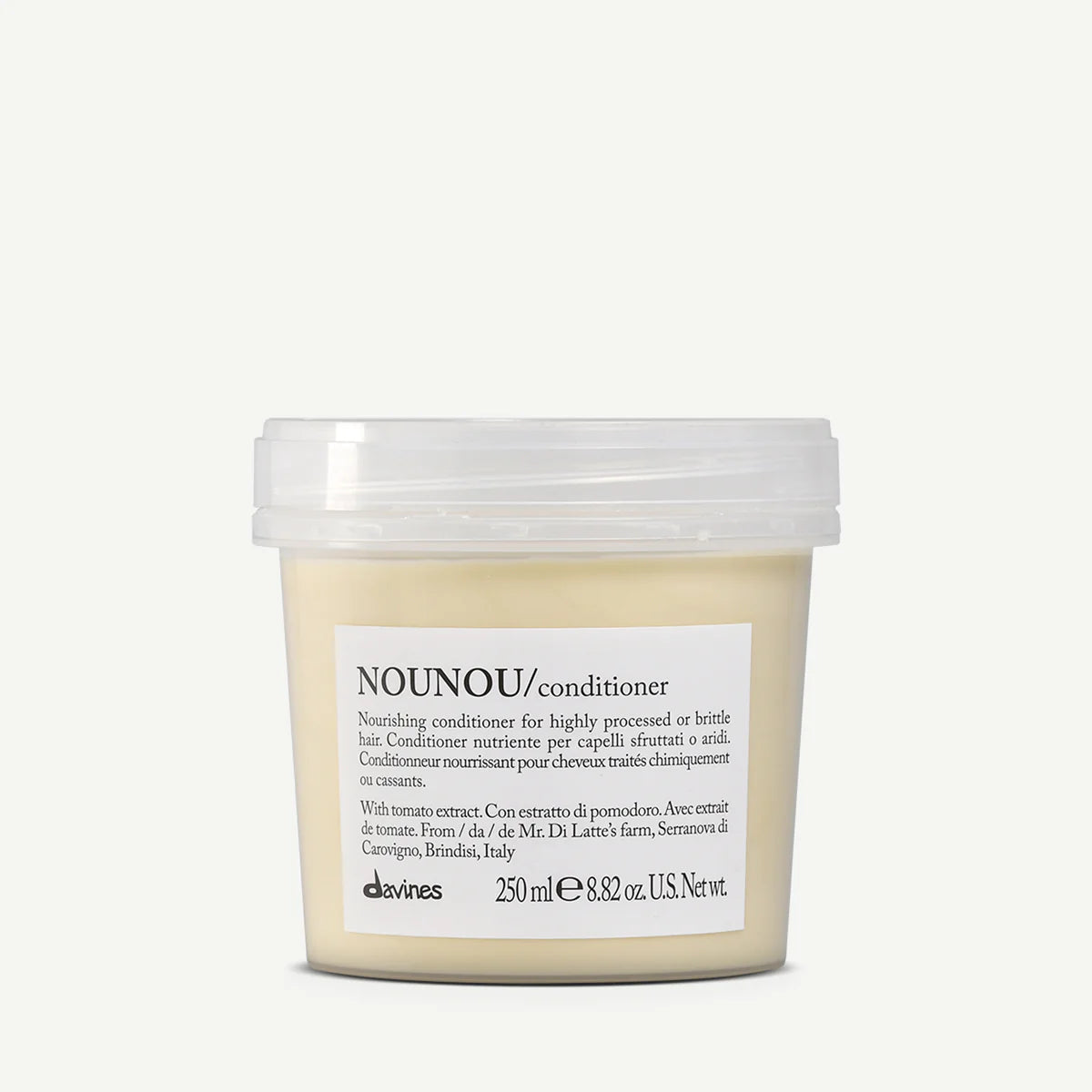 Davines NOUNOU nourishing conditioner jar for highly processed or brittle hair