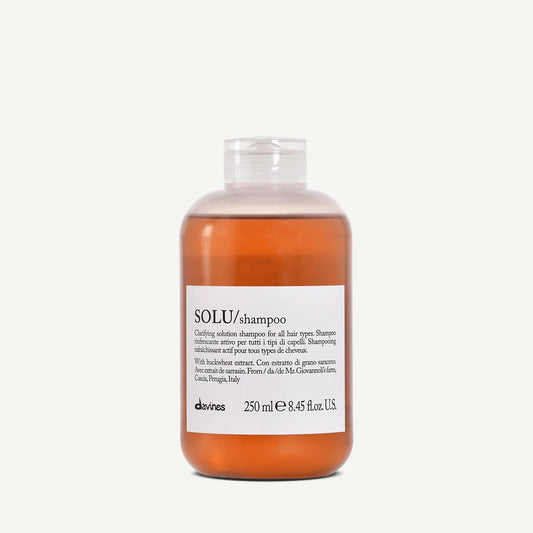 SOLU clarifying Shampoo bottle for all hair types