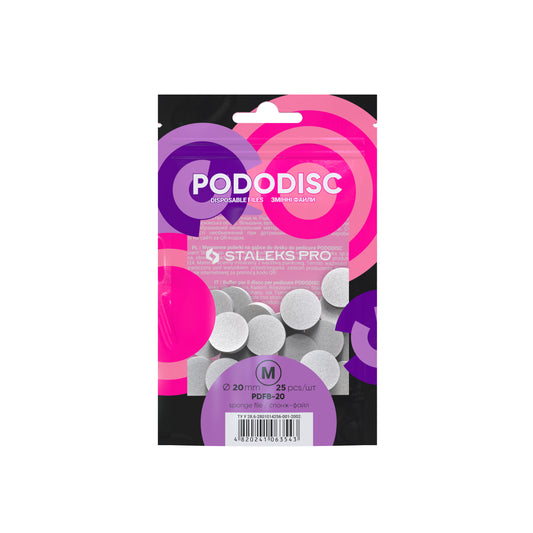 Packaging of Staleks Pro Pododisc with colorful design on a white background