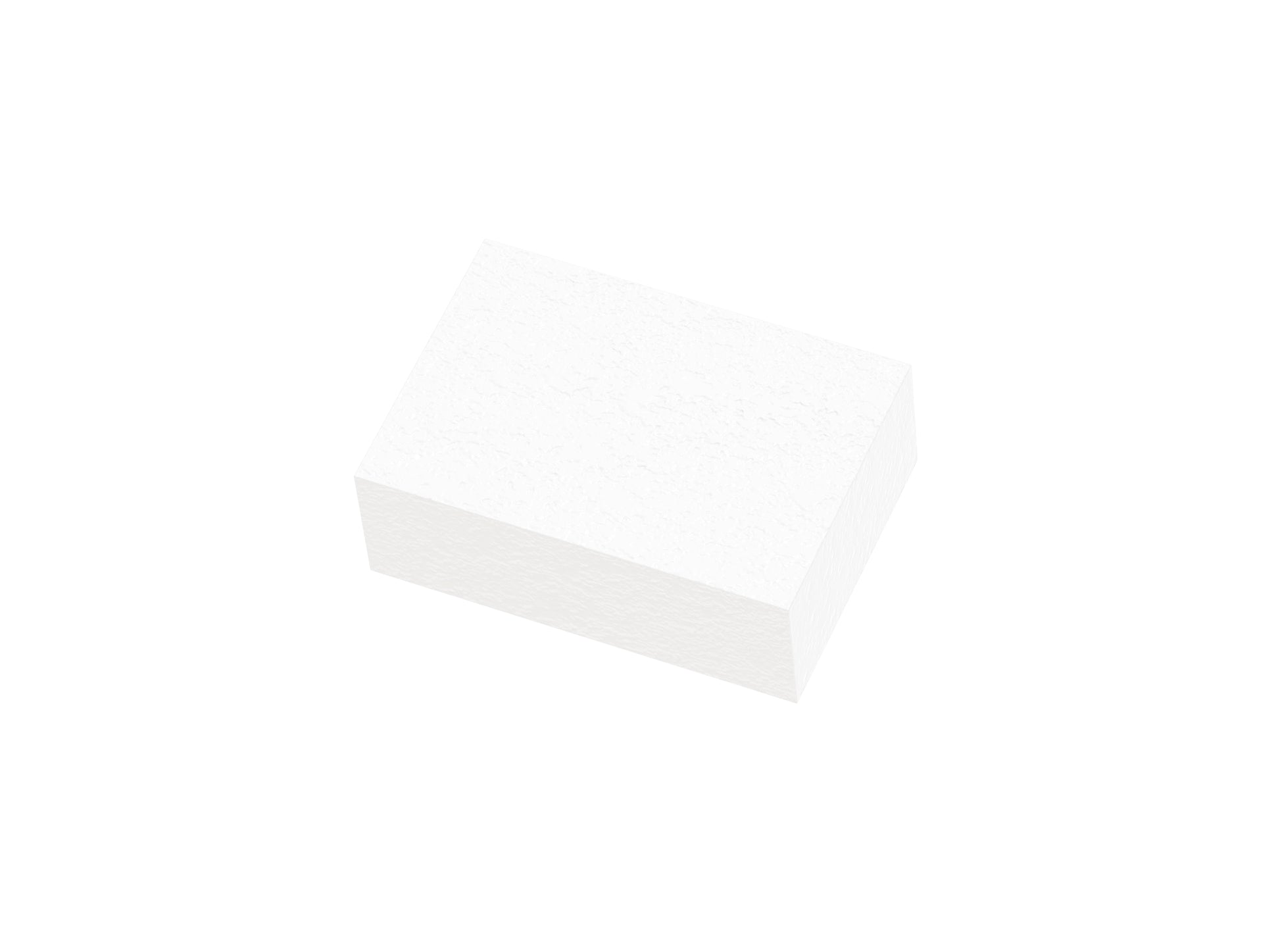 White rectangular grinding buff on a white background